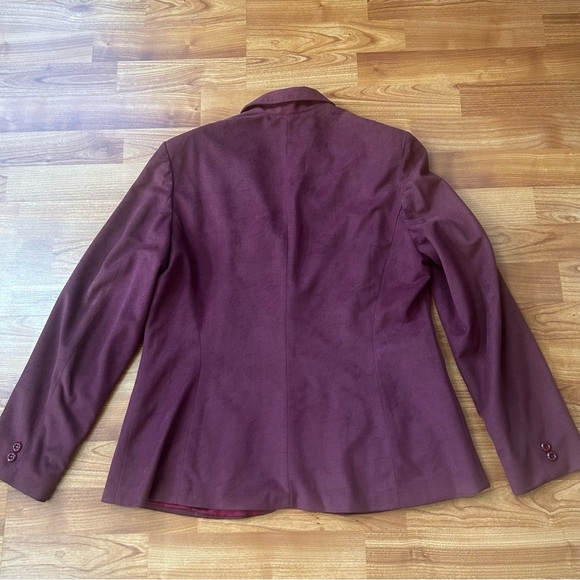 Sears Wool Blend Vintage Plum Blazer  (Size 18) - Picture 6 of 7